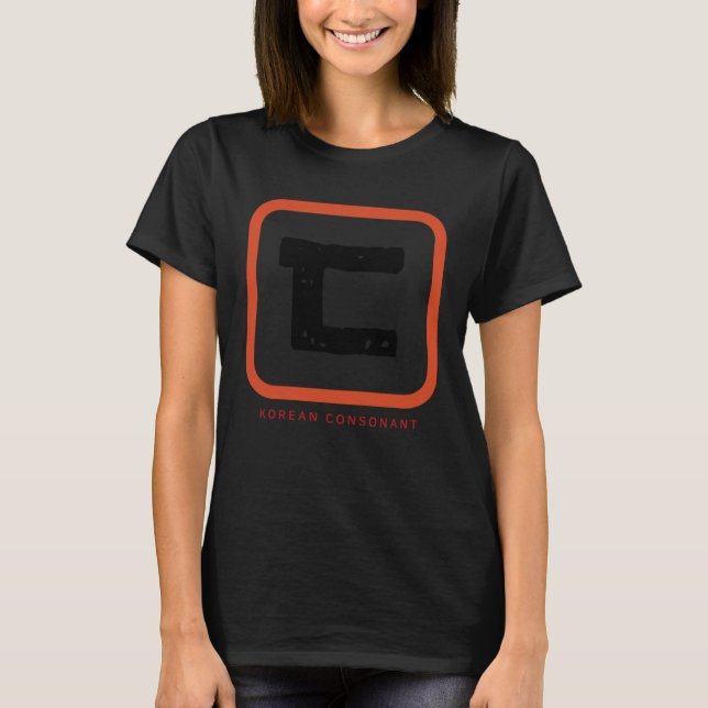 K culture Koreansk alphabet Hangul Consonant 83 T Shirt (Framsida)