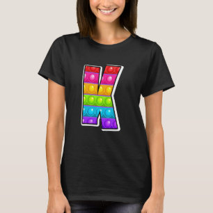 K Cutest Capital Brev K Alphabet Funny Poppin Ki T Shirt