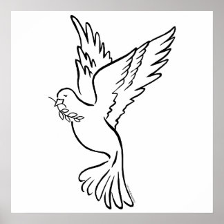 K - Dove of Peace Poster