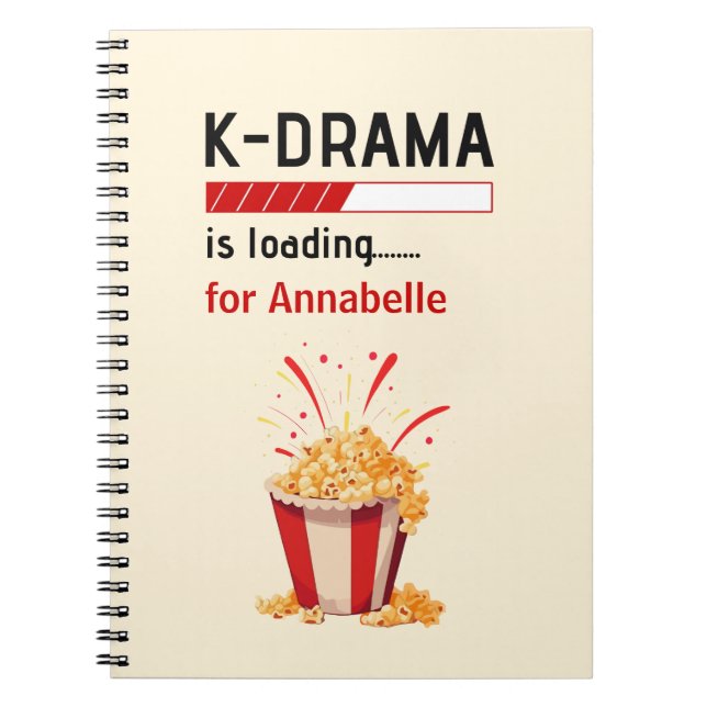 K-Drama is loading Personalized Notebook Anteckningsbok (Framsidan)