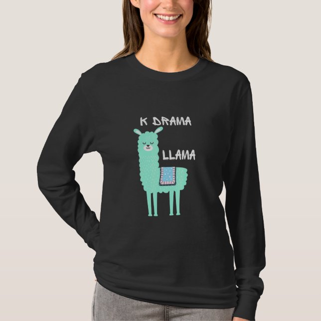 K Drama Llama T Shirt (Framsida)