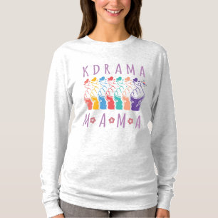 K-Drama Mamma Art med koreanska Finger Hearts T Shirt