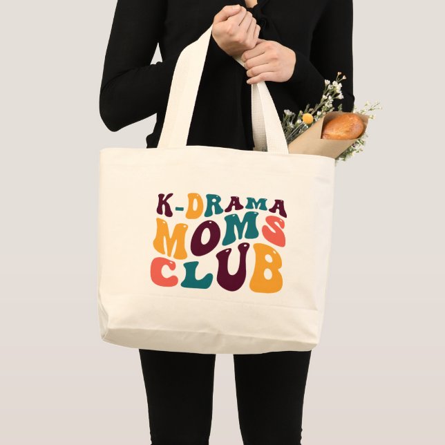 K-Drama Mammor Klubb Souvenir Retro Stil Groovy Jumbo Tygkasse (Framsida (produkt))