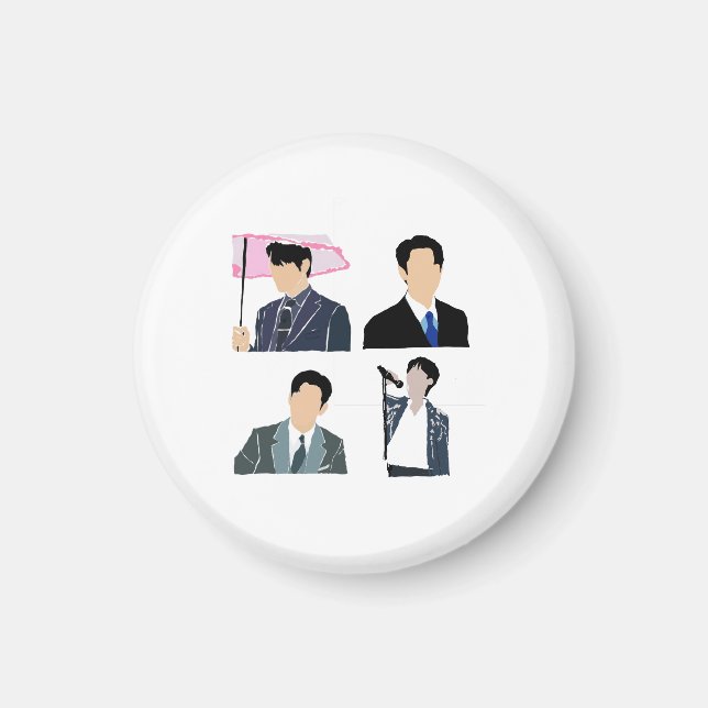 K-Drama Manliga Huvudroller Magnet (Framsidan)