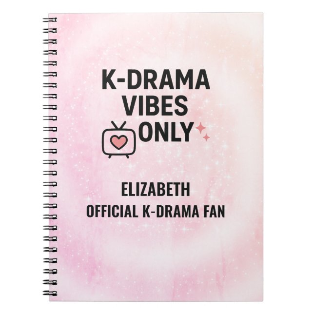 K-Drama Vibes Only Personlig  Anteckningsbok (Framsidan)