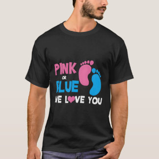K eller Blue We Kärlek You Gender Reveal T Shirt