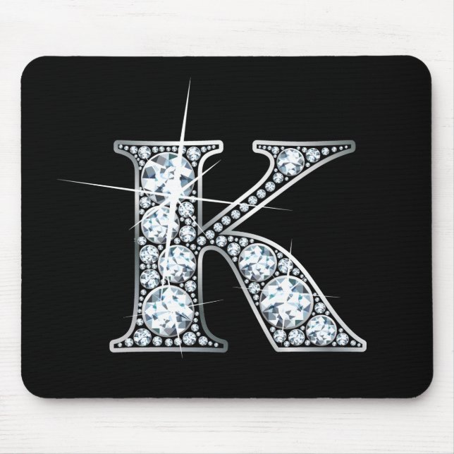 ’K’ Faux-’Diamond Bling’ Mousepad Musmatta (Framsidan)