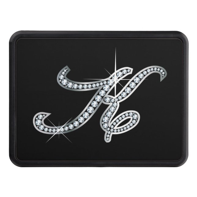 K Faux-"Diamond Bling" Tow Hitch Cover Dragkroksskydd (Framsidan)