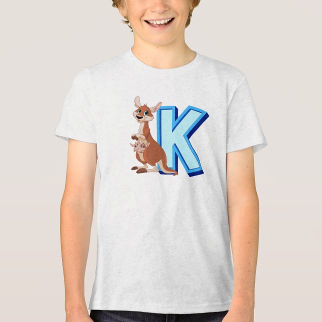 K for Kangaroo T Shirt (Framsida)