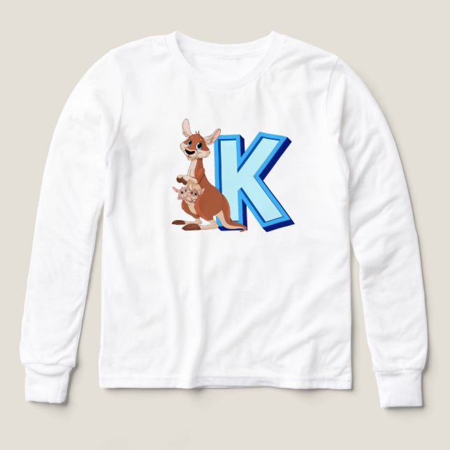 K for Kangaroo T Shirt (Design framsida)