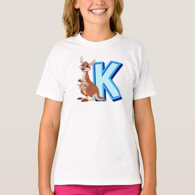 K för känguru t shirt (Framsida)