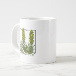 K för Kung Spear Blommigt Monogram Art Jumbo Mugg