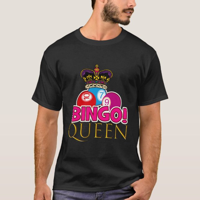 K Guld Bingo Queen for for T Shirt (Framsida)