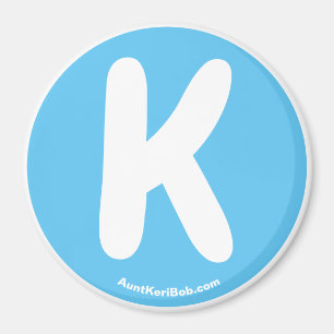 K Himlar Blue Refrigerator Magnet