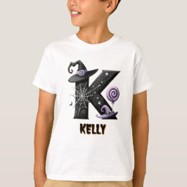 K Initial Bus eller godis Cute Halloween T Shirt