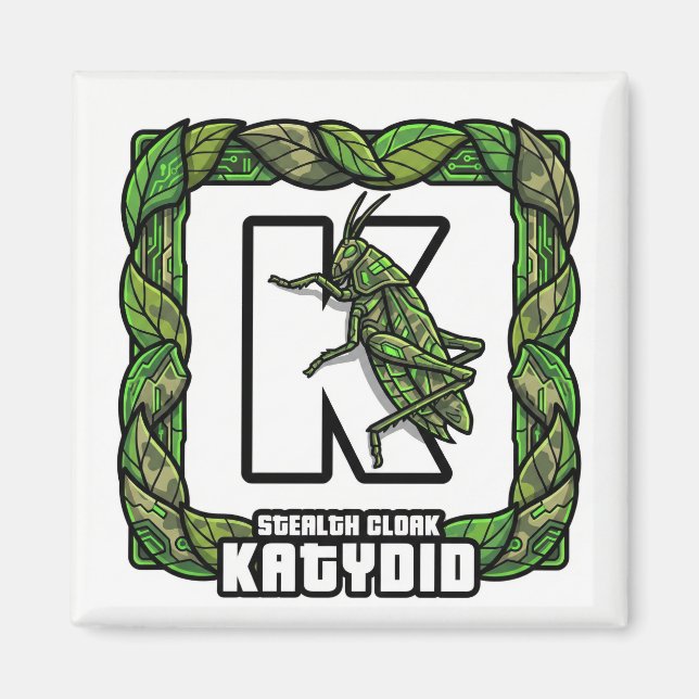K is for Katydid – GTA Style ABC Learning Magnet (Framsidan)
