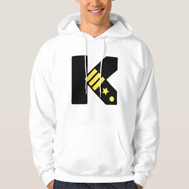 K Is For Kool – Stylized Letter Art Hoodie (Framsida)