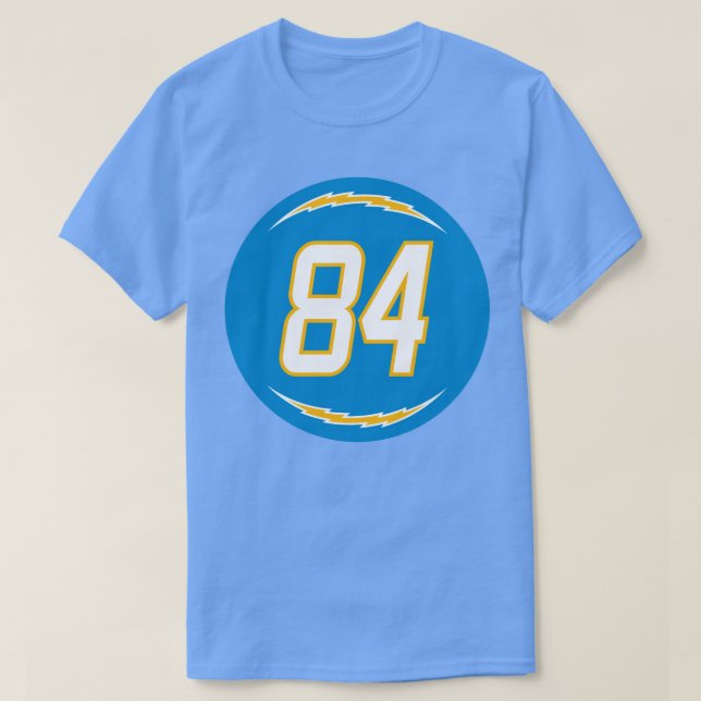 K J Backe nummer 84 Jersey Los Angeles Chargers In T Shirt (Design framsida)