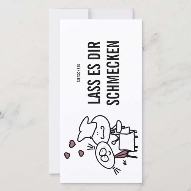K&K Gutschein | Kochen Julkort (Framsida)