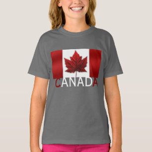 K Kanada Flagga Barn Tröja Kanada Souvenir T-shirt