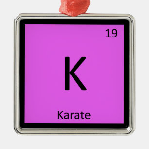 K - Karate Kampkonst Kemi Periodiska Systemet Julgransprydnad Metall