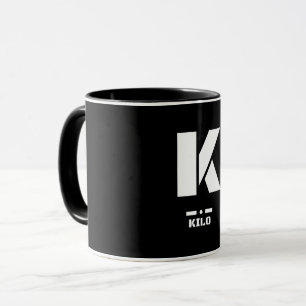 K(Kilo) Natos fonetiska alfabet & Morse Code Mugg