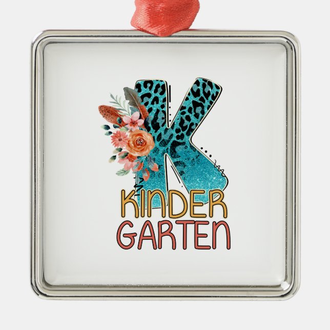 K Kinder Garten Teacher Julgransprydnad Metall (Framsidan)