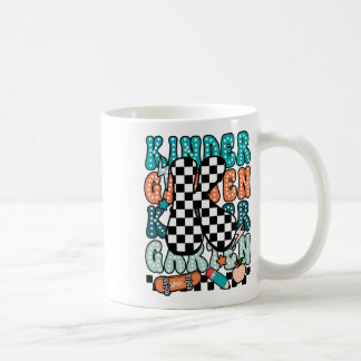 K Kindergarten Teacher Checkered Back To School Ki Kaffemugg
