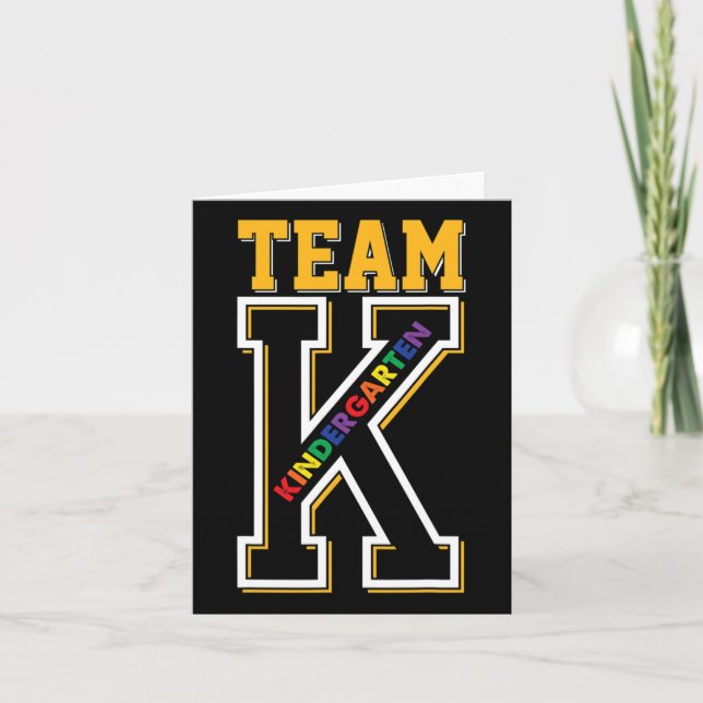 K Kindergarten Teacher Student Back to school Firs Kort (Framsida)