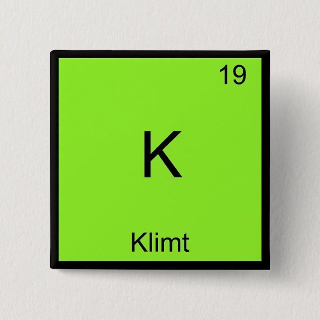 K - Klimt Rolig Kemitelement Symbol T-Shirt Knapp (Framsida)