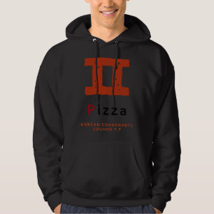 K kultur koreanska alfabetet Hangul konsonant 18 Hoodie