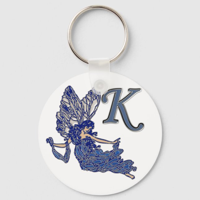 K Monogram Angel Nyckelring (Framsida)