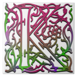 K Monogram "Besque Garden" keramiskt plattor Kakelplatta