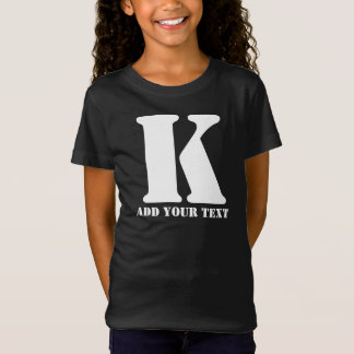 K Monogram Classic Trendig Anpassningsbar Kids-mal T Shirt