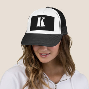 K Monogram Classic Trendig Personligt bröllp-malla Keps
