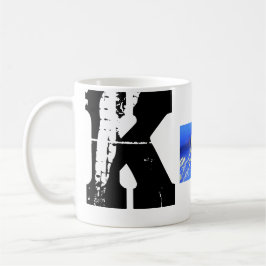 K Monogram Grunge TypoGraph Mugg