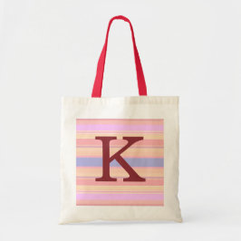K: Monogram K Summer Rand Roligt Tote Bag Tygkasse