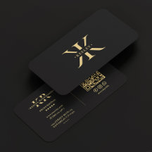 K Monogram Logotyp Elegant Black Modern