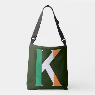 K Monogram överlagt på iriska Flagga Axelväska