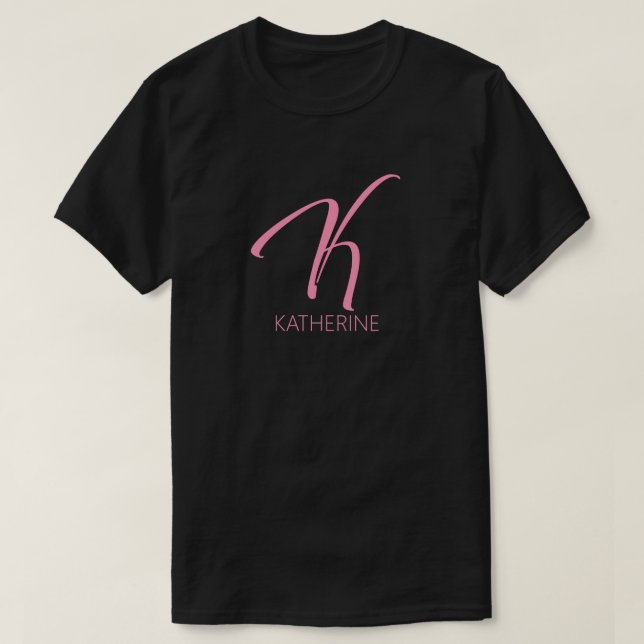 K Monogram-Personlig T Shirt (Design framsida)