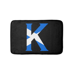 K Monogram täckt över Skottlands Flagga BMCN Badrumsmatta
