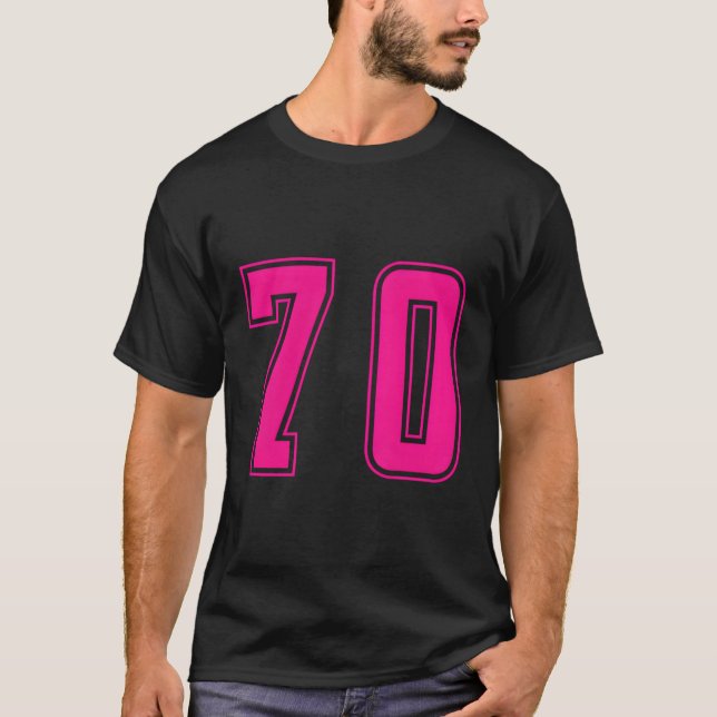 K Nummer 70 Team Junior Sports numrerade enhetligt T Shirt (Framsida)