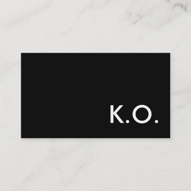 k.o. knockout visitkort (Framsida)