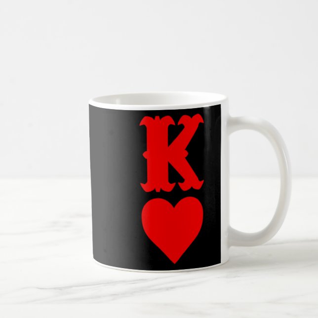 K Of Hearts Love Couples Valentines Day For  Kaffemugg (Höger)