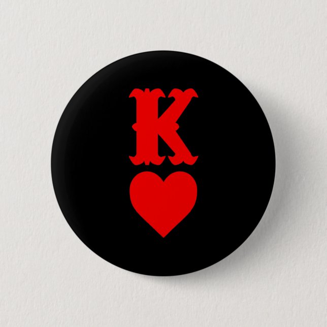 K Of Hearts Love Couples Valentines Day For  Knapp (Framsida)
