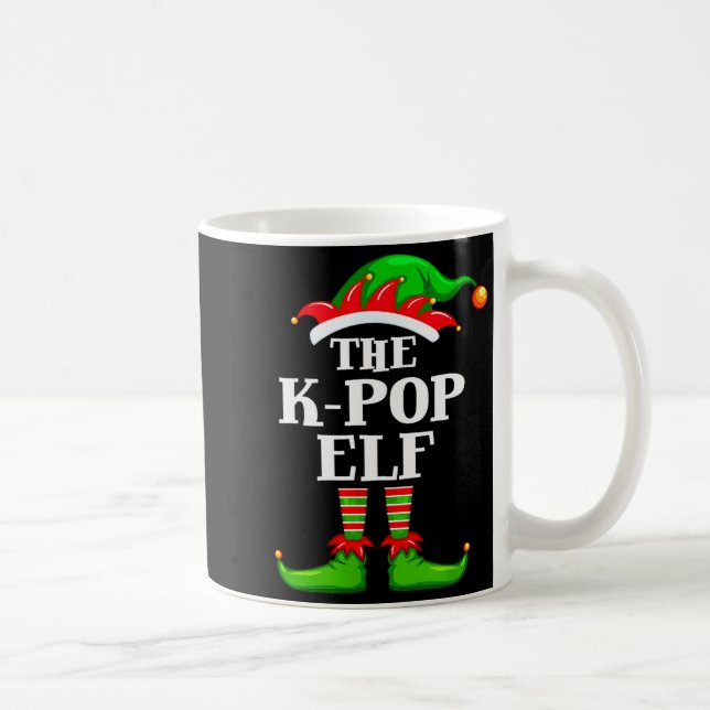 K-p-älg Matchande Familjegrupp Julfest Pyjamas Kaffemugg (Höger)