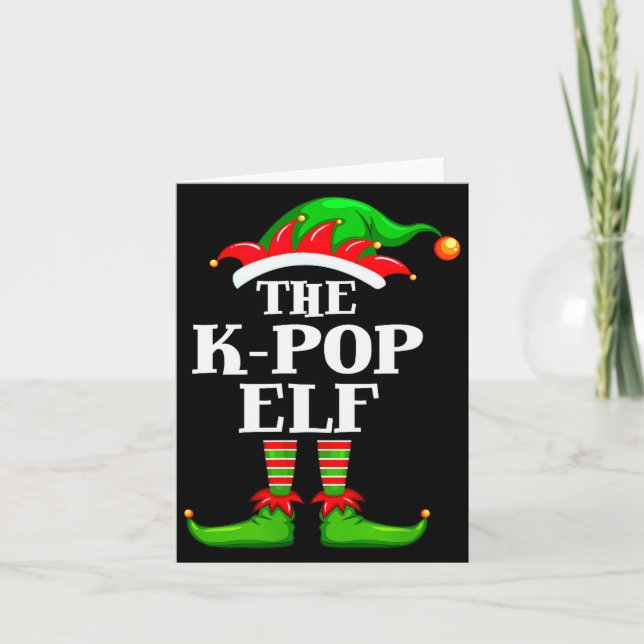 K-p Elf Matching Family Group Christmas Party Pyja Kort (Framsida)