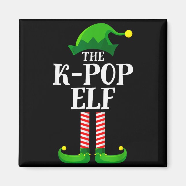 K-p Elf Matching Family Group Christmas Party Pyja Magnet (Framsidan)