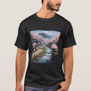 K Petal Idyllic Japansk Cherry Blommar Hav T Shirt
