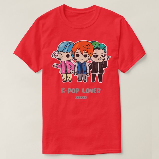 K-Pop Älskare Kpop Tonåring boys gift för flickMer T Shirt (Design framsida)